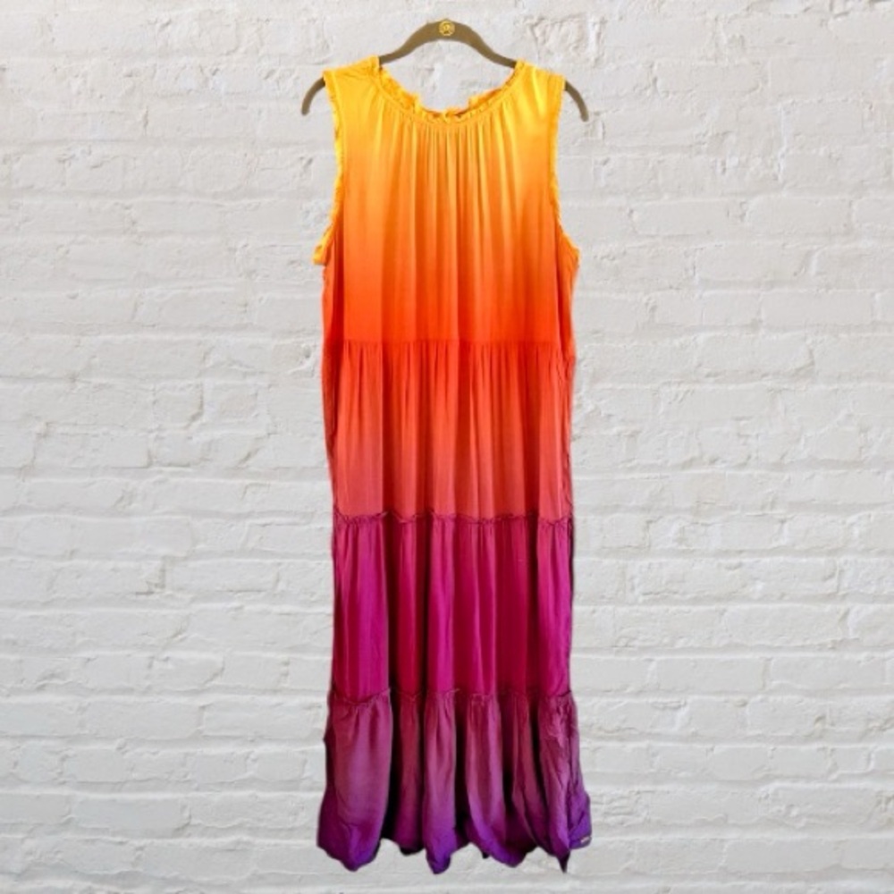 MATILDA JANE OMBRE Sleeveless Maxi Dress L - Picture 2 of 7
